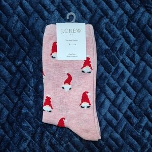 J. Crew Gnomes With Santa Hats Socks, New With Tags